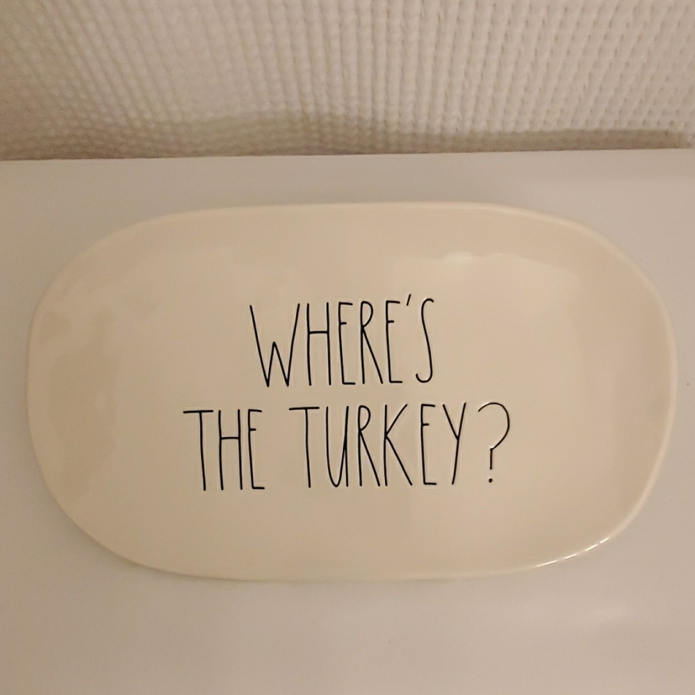 RAE DUNN "Where's The Turkey? Server Plate